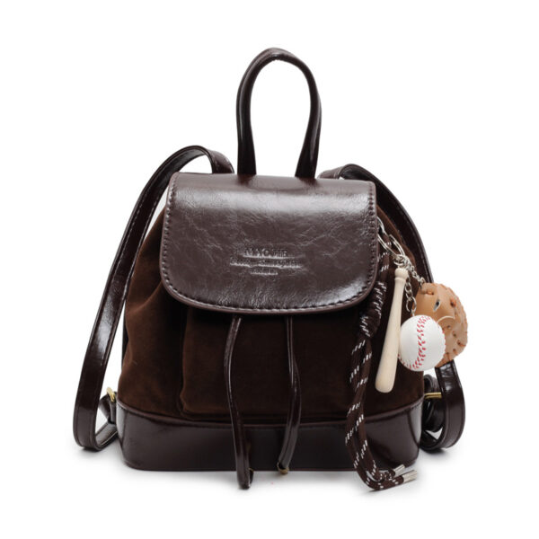 Autumn Winter Retro Suede Women's Backpack - Image 5