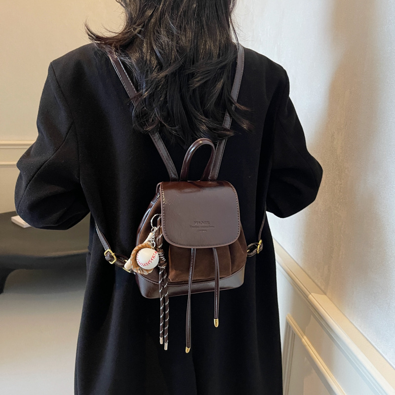 Autumn Winter Retro Suede Women’s Backpack