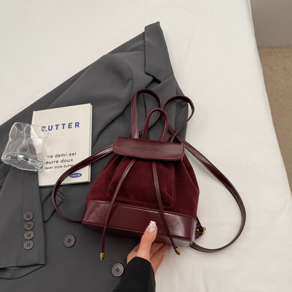 Autumn Winter Retro Suede Women's Backpack - Image 7