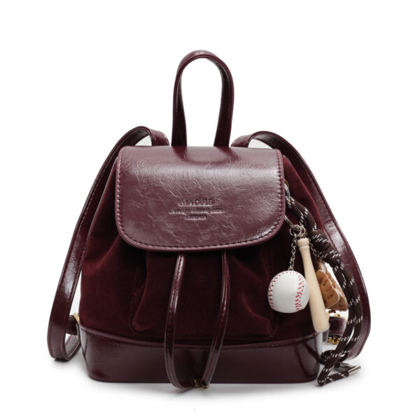 Autumn Winter Retro Suede Women's Backpack - Image 10