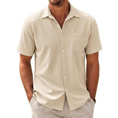 Men’s Cardigan Plus Size Short Sleeve