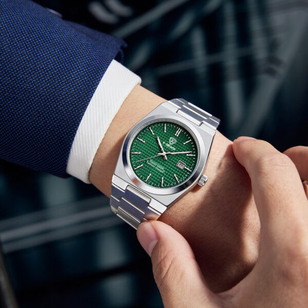 Men's Watch Quartz Simple Fashion Wrist Watch Steel Belt Waterproof Calendar Genuine Goods - Image 3