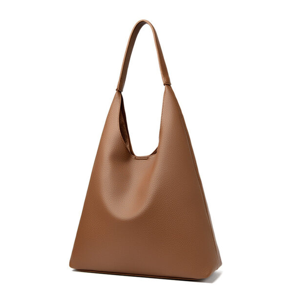 Retro Large Capacity Shoulder Bag Soft Leather Underarm Crossbody Bag - Image 5