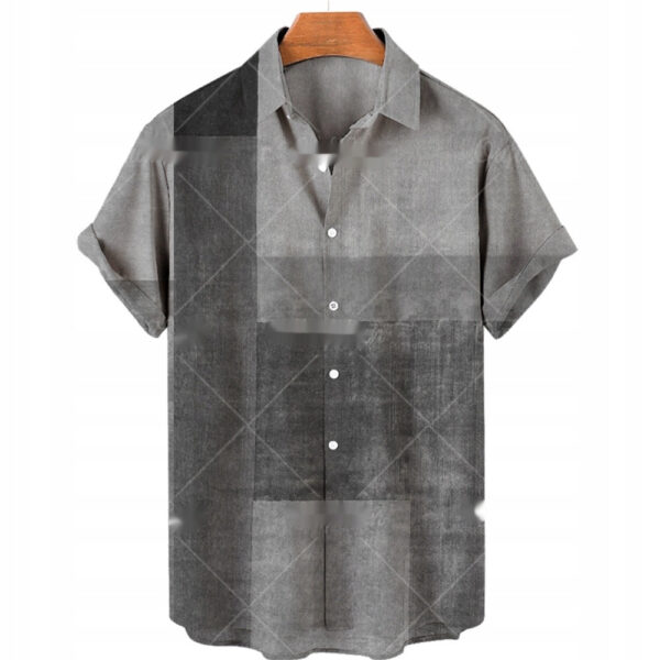 Men's Casual Fashion 3D Digital Printing Short Sleeve Shirt - Image 4