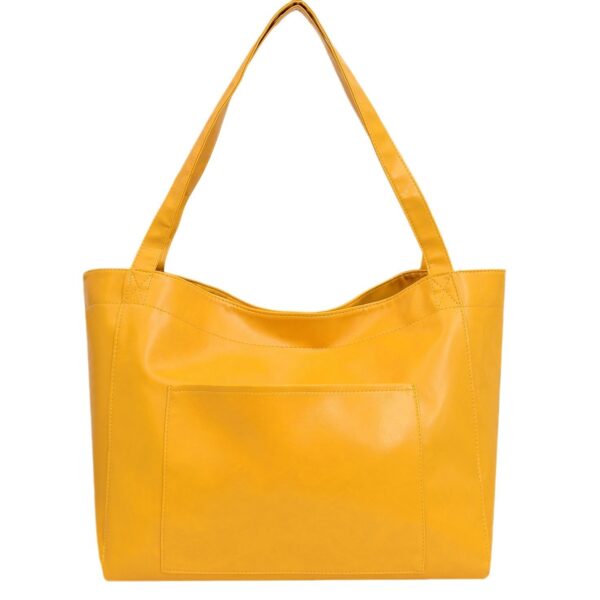 Soft Leather Retro Oil Waxed Leather Large Capacity Shoulder Bag - Image 5
