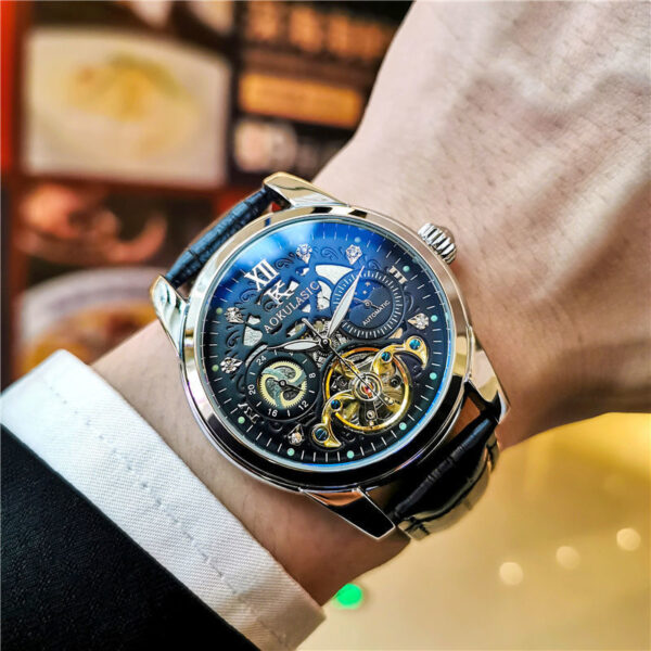 Automatic Mechanical Watch Vintage Men's Waterproof Luminous - Image 3
