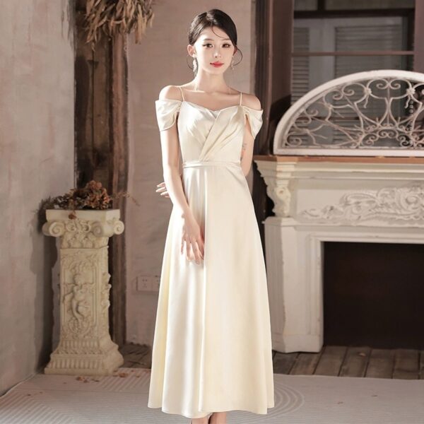 Summer Champagne Niche High-end Dress - Image 4