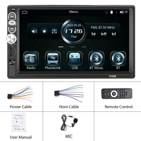 7-inch Single-din Car Stereo, Single-din Car Radio And MP5 Player Supporting Carplay, Android Auto - Image 3