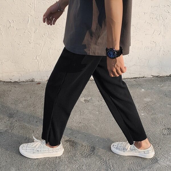Mens Loose Pleated Fashion And Comfort Pants - Image 7